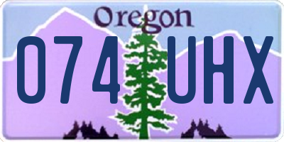 OR license plate 074UHX