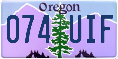 OR license plate 074UIF