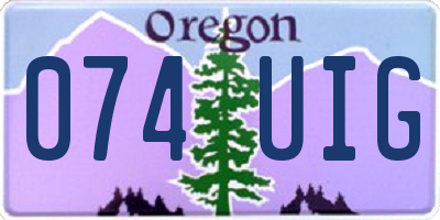 OR license plate 074UIG