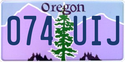 OR license plate 074UIJ
