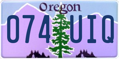OR license plate 074UIQ