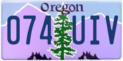 OR license plate 074UIV