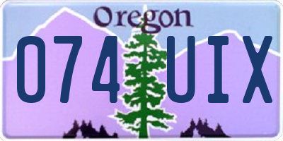 OR license plate 074UIX