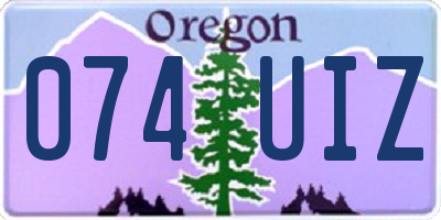OR license plate 074UIZ