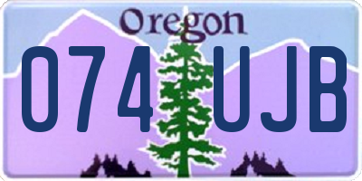 OR license plate 074UJB