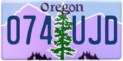 OR license plate 074UJD