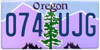 OR license plate 074UJG