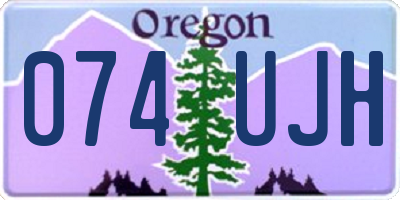 OR license plate 074UJH