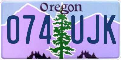 OR license plate 074UJK