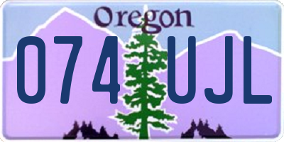 OR license plate 074UJL