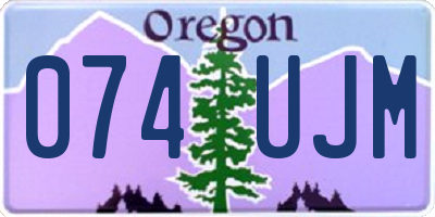 OR license plate 074UJM