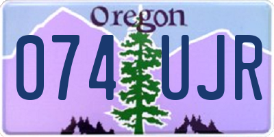 OR license plate 074UJR