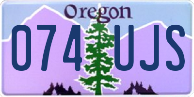 OR license plate 074UJS