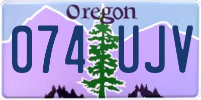 OR license plate 074UJV