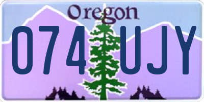 OR license plate 074UJY