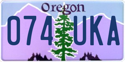 OR license plate 074UKA