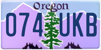 OR license plate 074UKB