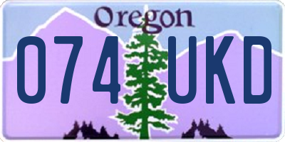 OR license plate 074UKD