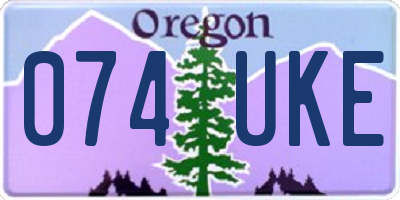OR license plate 074UKE