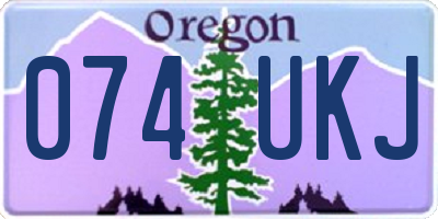 OR license plate 074UKJ