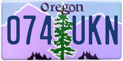 OR license plate 074UKN
