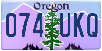 OR license plate 074UKQ