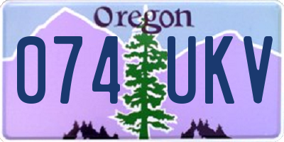 OR license plate 074UKV