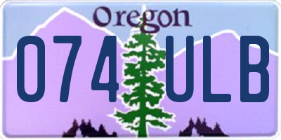 OR license plate 074ULB