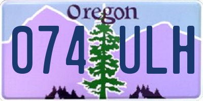 OR license plate 074ULH