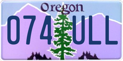 OR license plate 074ULL