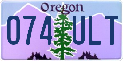 OR license plate 074ULT
