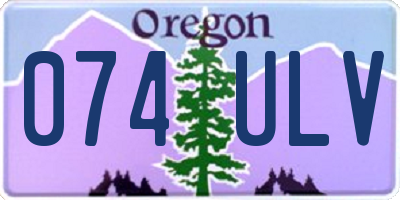 OR license plate 074ULV