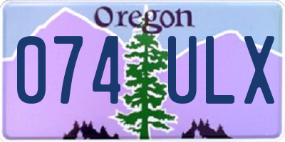 OR license plate 074ULX