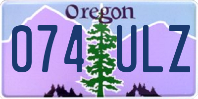OR license plate 074ULZ