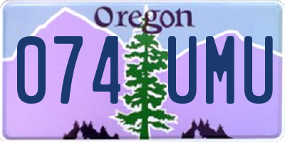 OR license plate 074UMU