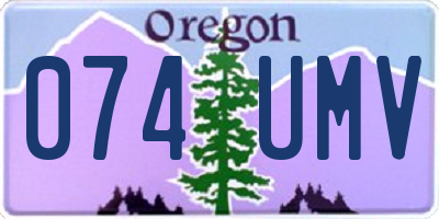 OR license plate 074UMV