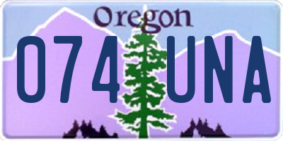 OR license plate 074UNA