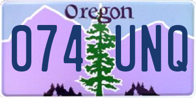 OR license plate 074UNQ