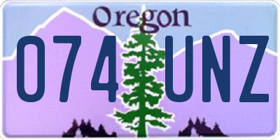 OR license plate 074UNZ