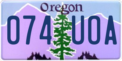 OR license plate 074UOA