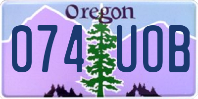 OR license plate 074UOB