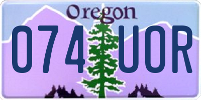 OR license plate 074UOR