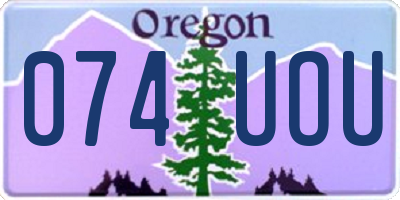 OR license plate 074UOU