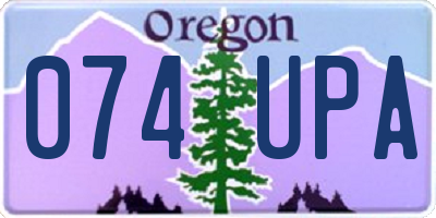 OR license plate 074UPA