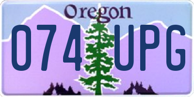 OR license plate 074UPG