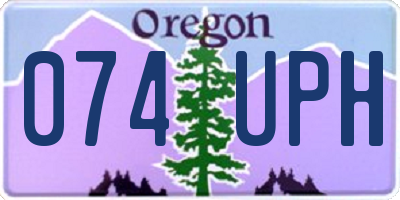 OR license plate 074UPH