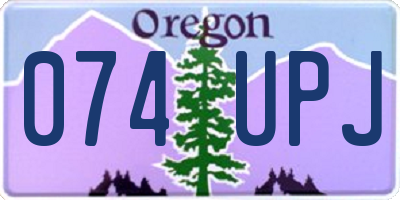 OR license plate 074UPJ
