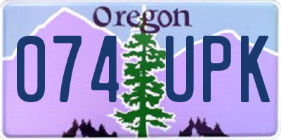 OR license plate 074UPK