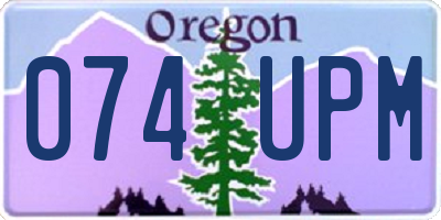 OR license plate 074UPM