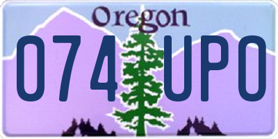 OR license plate 074UPO
